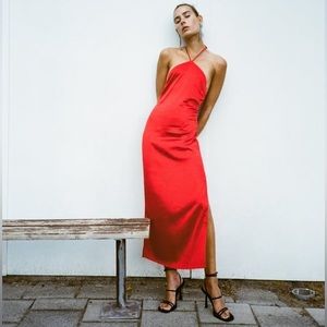 Zara Red Halter dress